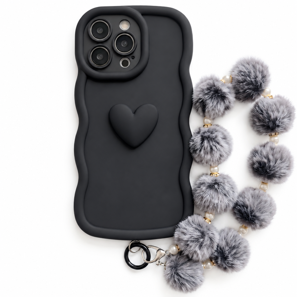 Your Name Signature Series: Fashionable Cute 3D Heart Personalized Name Phone Case