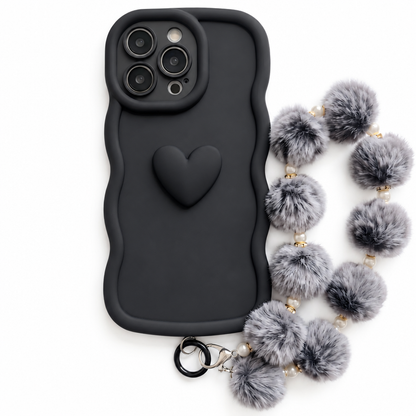 Your Name Signature Series: Fashionable Cute 3D Heart Personalized Name Phone Case