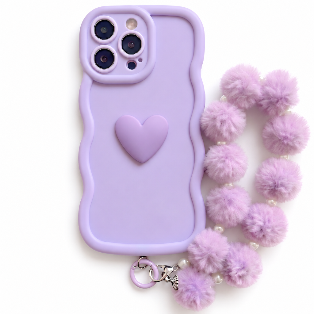 Your Name Signature Series: Fashionable Cute 3D Heart Personalized Name Phone Case