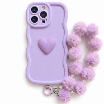 Your Name Signature Series: Fashionable Cute 3D Heart Personalized Name Phone Case