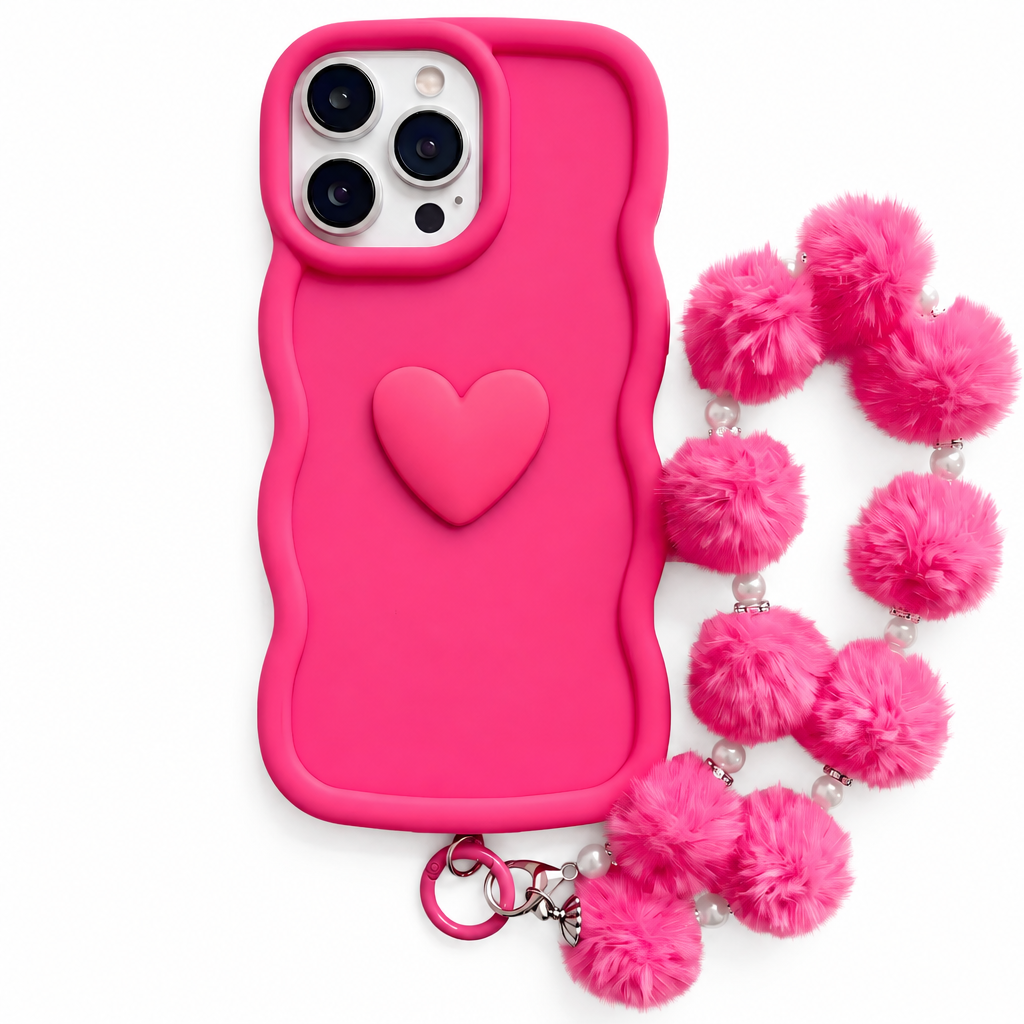 Your Name Signature Series: Fashionable Cute 3D Heart Personalized Name Phone Case