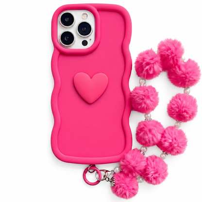 Your Name Signature Series: Fashionable Cute 3D Heart Personalized Name Phone Case