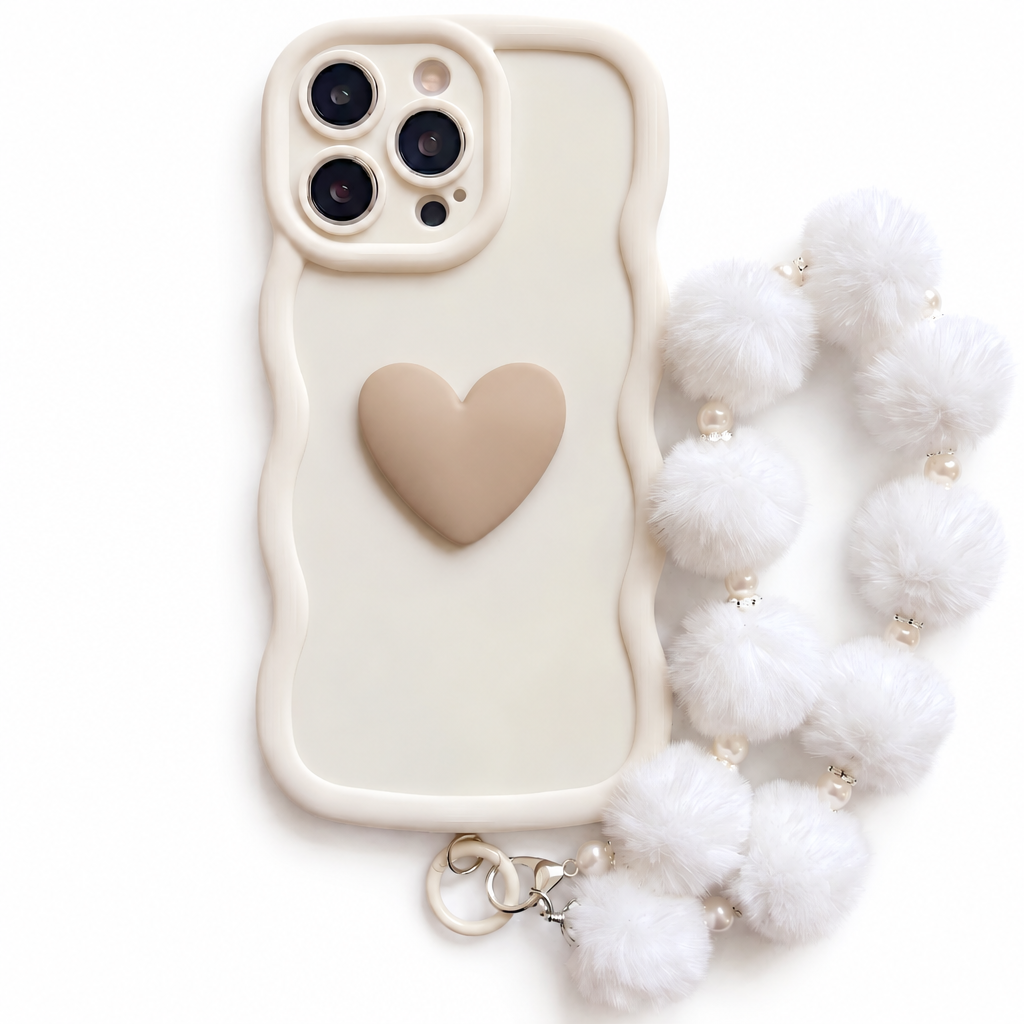 Your Name Signature Series: Fashionable Cute 3D Heart Personalized Name Phone Case