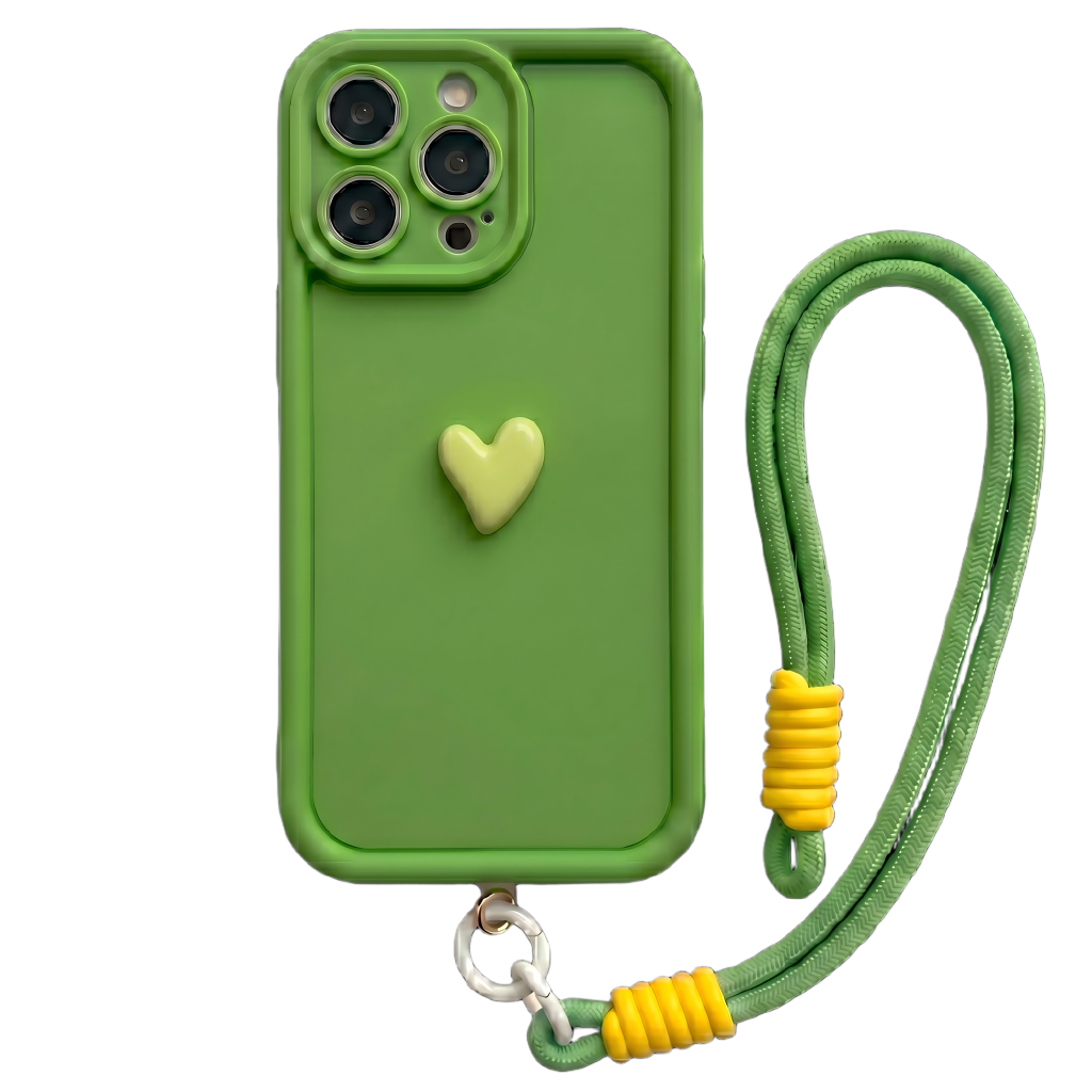 Your Name Signature Series: Fashionable 3D Cute Heart Personalized Phone Case
