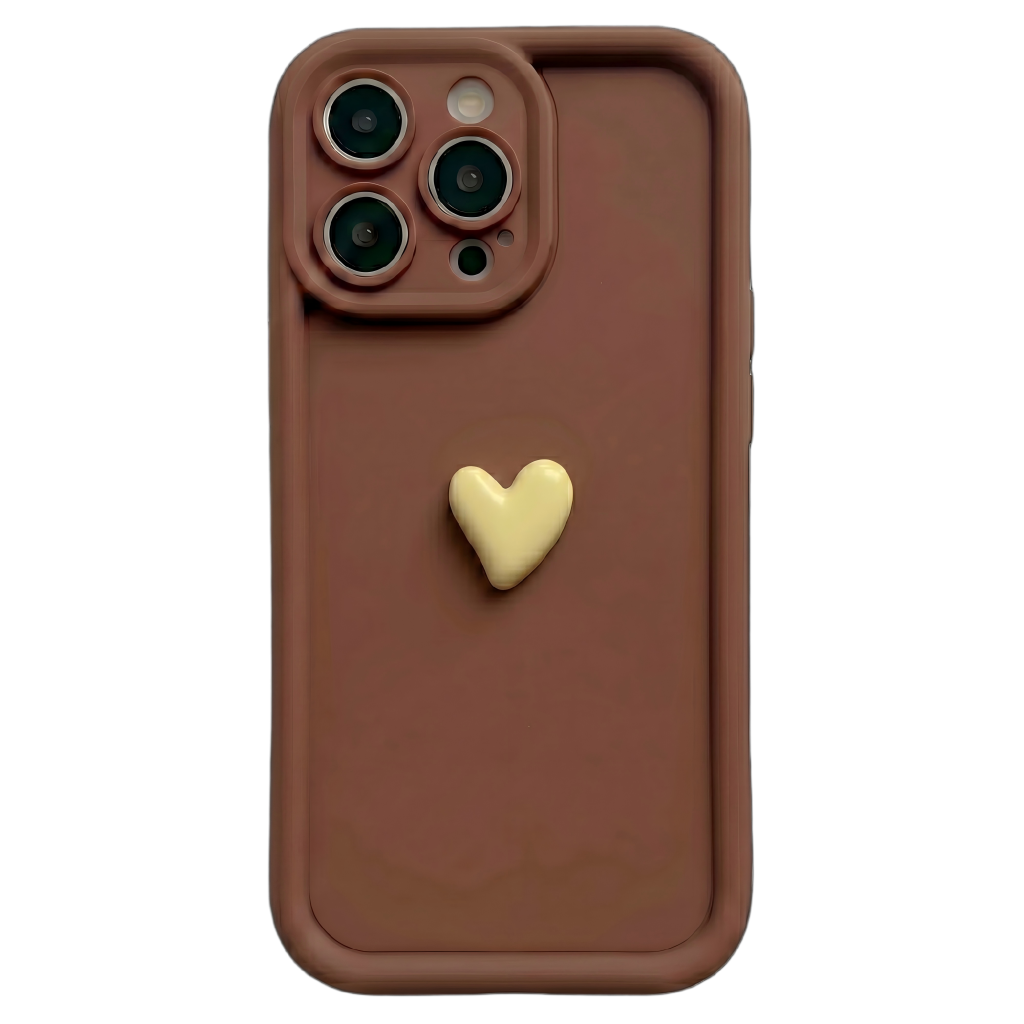 Your Name Signature Series: Fashionable 3D Cute Heart Personalized Phone Case