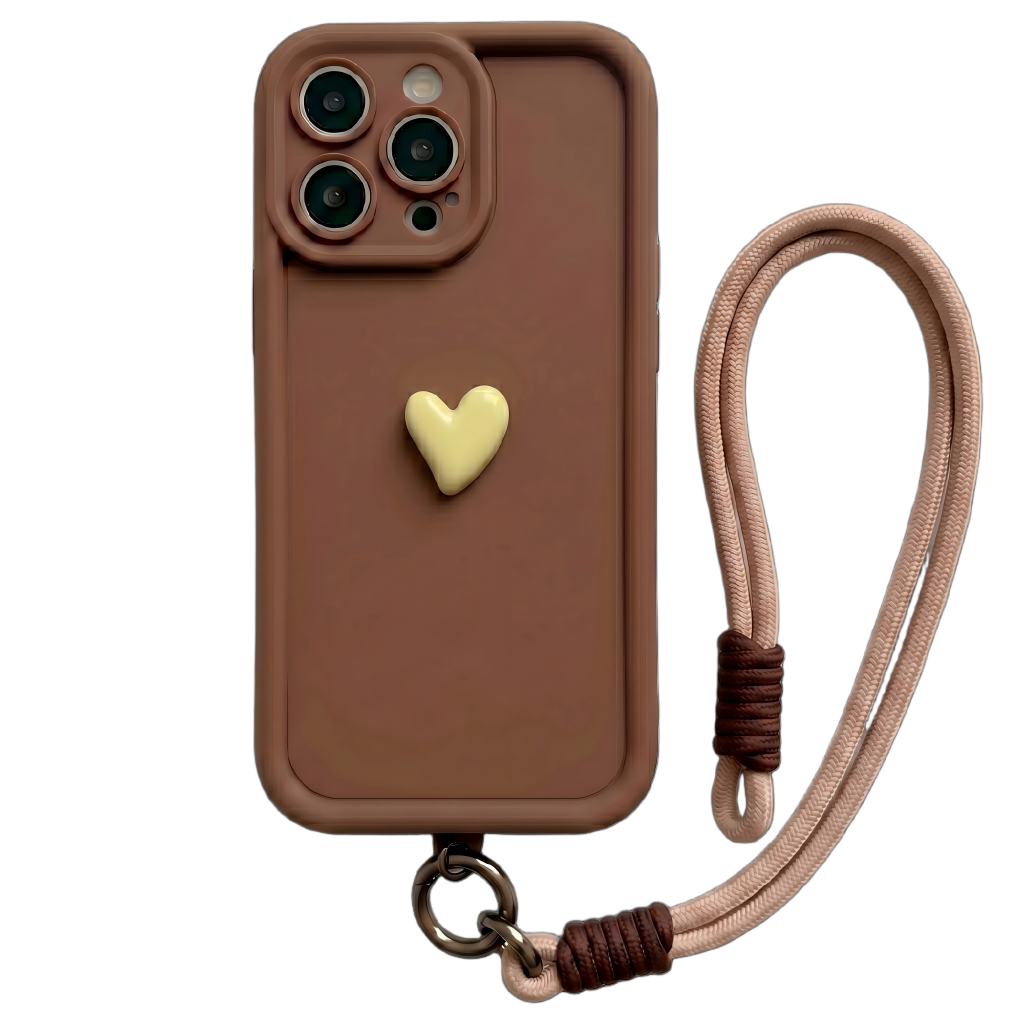 Your Name Signature Series: Fashionable 3D Cute Heart Personalized Phone Case