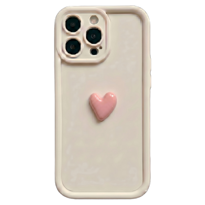 Your Name Signature Series: Fashionable 3D Cute Heart Personalized Phone Case