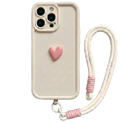 Your Name Signature Series: Fashionable 3D Cute Heart Personalized Phone Case