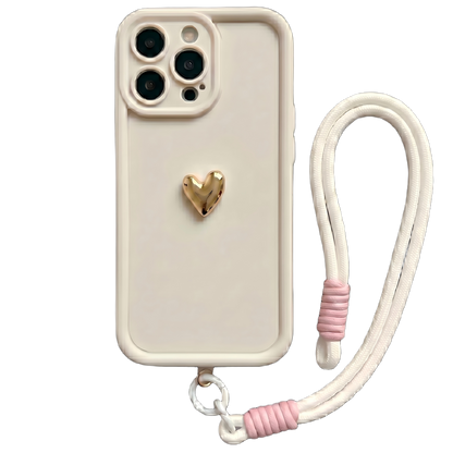 Your Name Signature Series: Fashionable 3D Cute Heart Personalized Phone Case