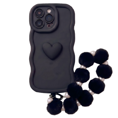 Your Name Signature Series Minimalist Ripple Heart Personalized Phone Case