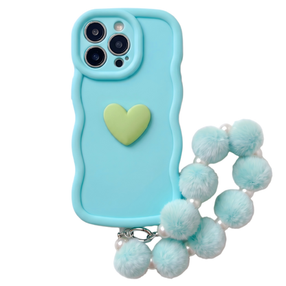 Your Name Signature Series Minimalist Ripple Heart Personalized Phone Case