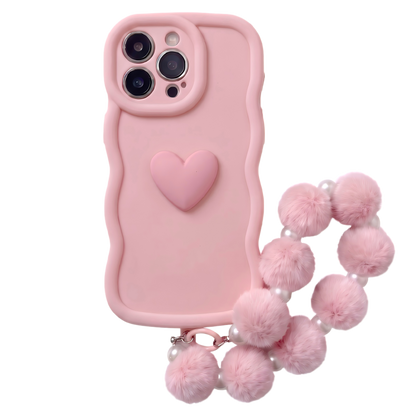 Your Name Signature Series Minimalist Ripple Heart Personalized Phone Case