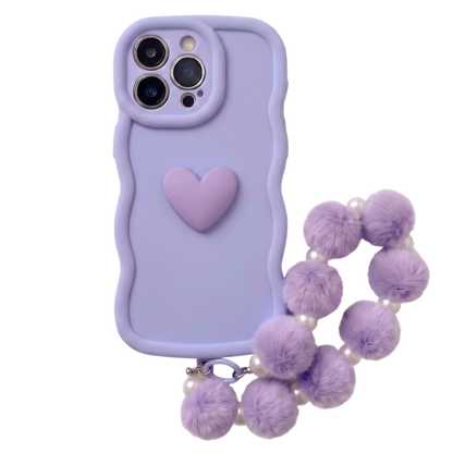 Your Name Signature Series Minimalist Ripple Heart Personalized Phone Case