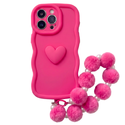 Your Name Signature Series Minimalist Ripple Heart Personalized Phone Case