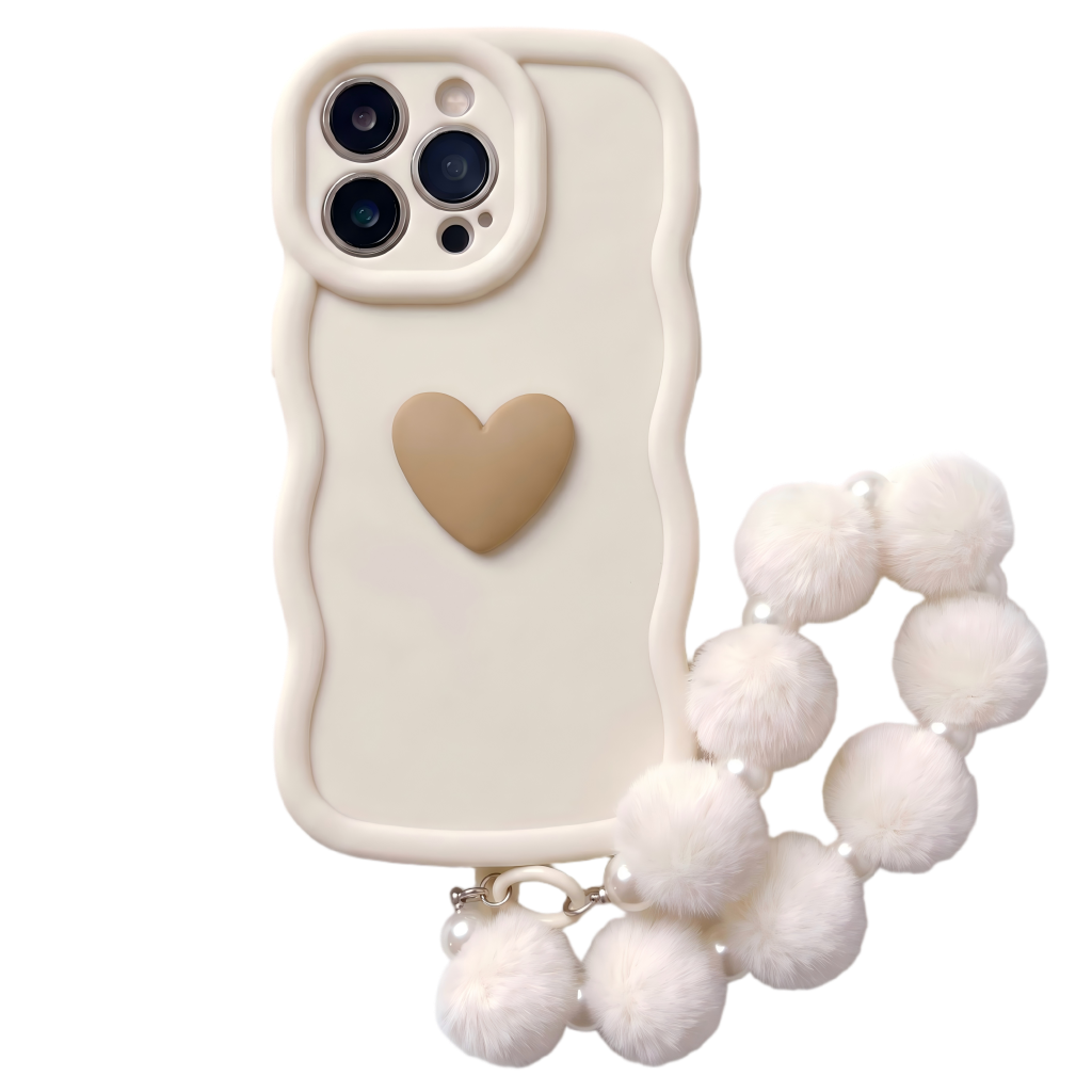 Your Name Signature Series Minimalist Ripple Heart Personalized Phone Case