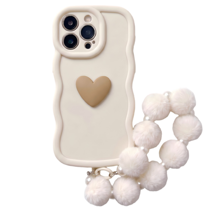 Your Name Signature Series Minimalist Ripple Heart Personalized Phone Case