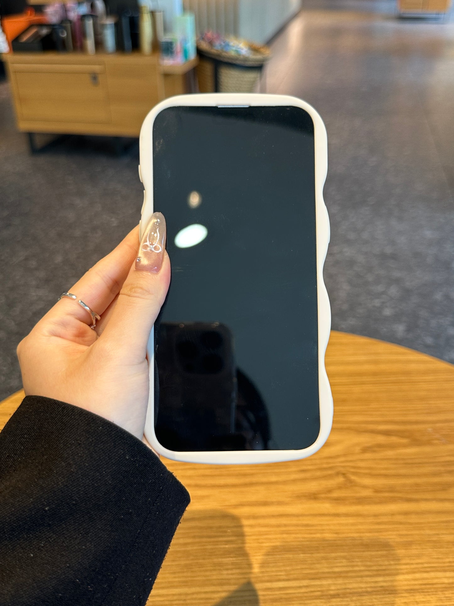 Yours Truly: Trendy Wavy Heart Custom Phone Case with Script Signature