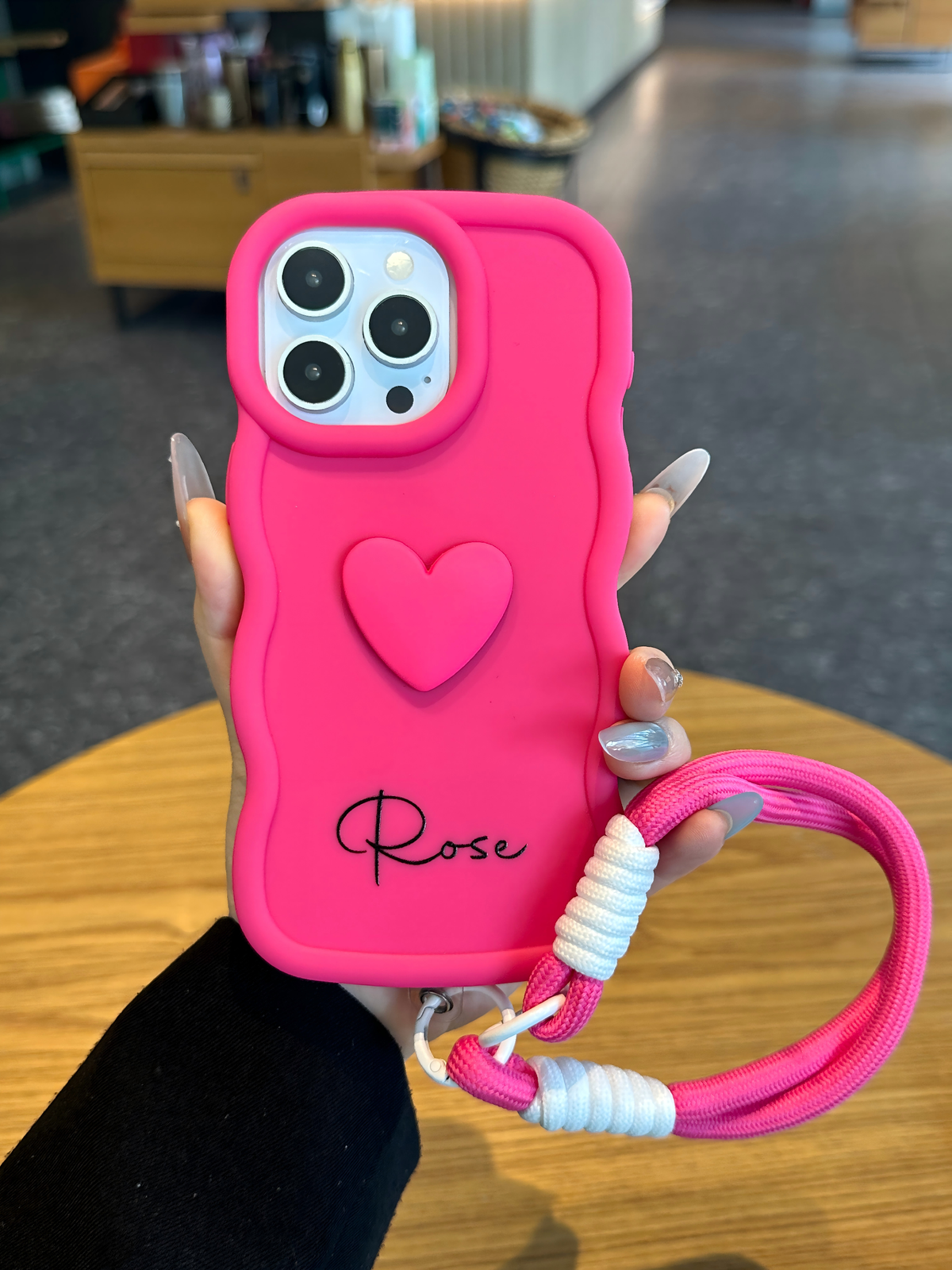 Your Name Signature Series: Fashionable Cute 3D Heart Personalized Name Phone Case