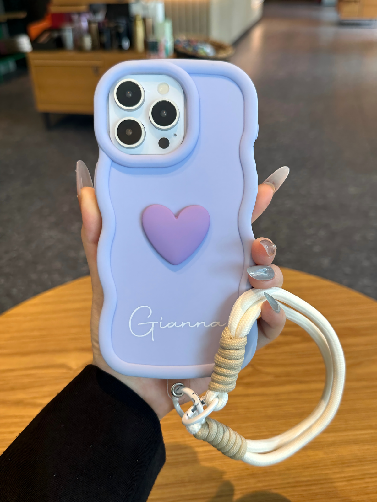 Your Name Signature Series: Fashionable Cute 3D Heart Personalized Name Phone Case