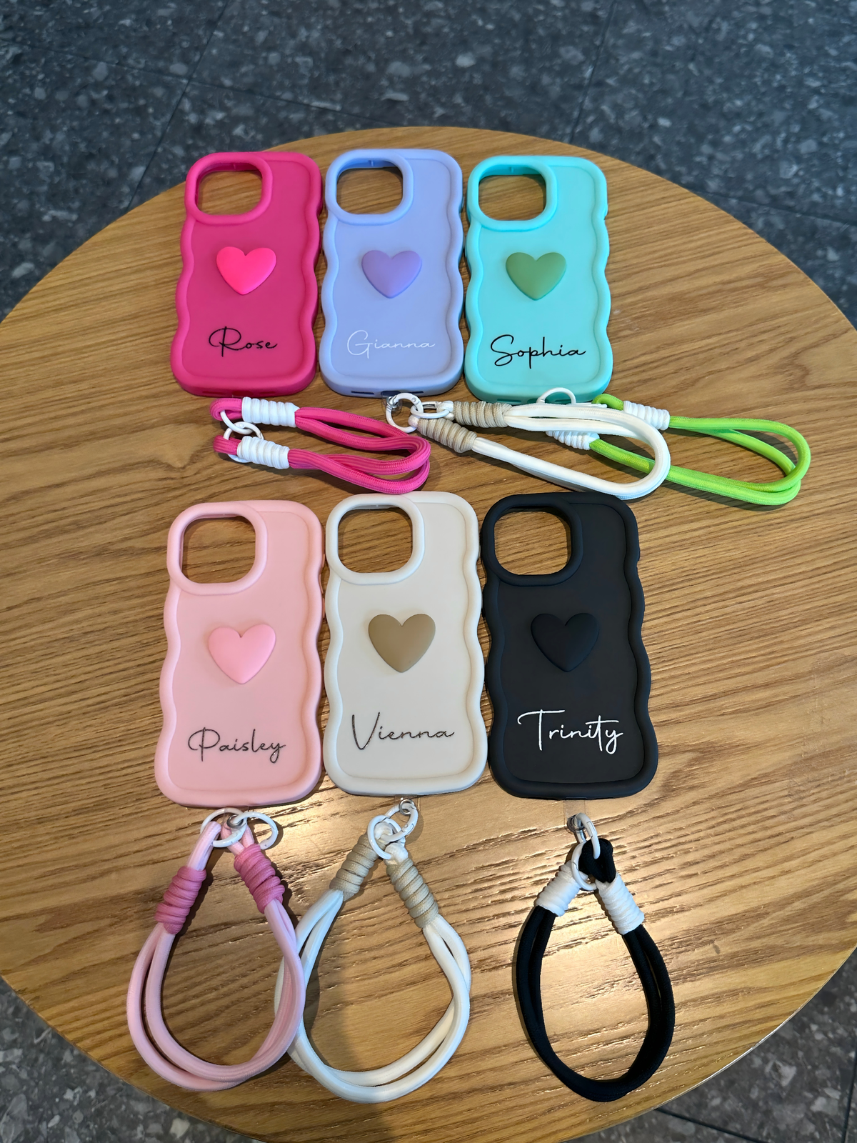 Your Name Signature Series: Fashionable Cute 3D Heart Personalized Name Phone Case