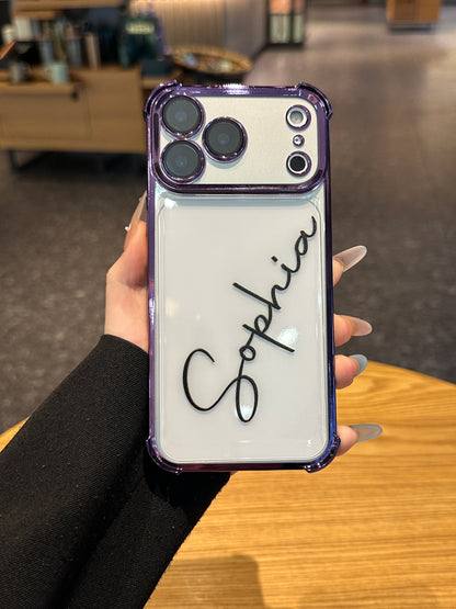 Your Name in Style: Custom Cute Fashion Script Name Clear Phone Case