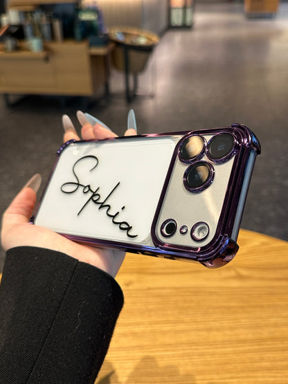 Your Name in Style: Custom Cute Fashion Script Name Clear Phone Case