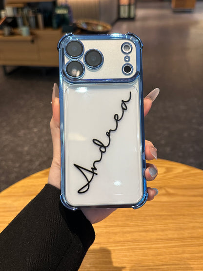 Your Name in Style: Custom Cute Fashion Script Name Clear Phone Case