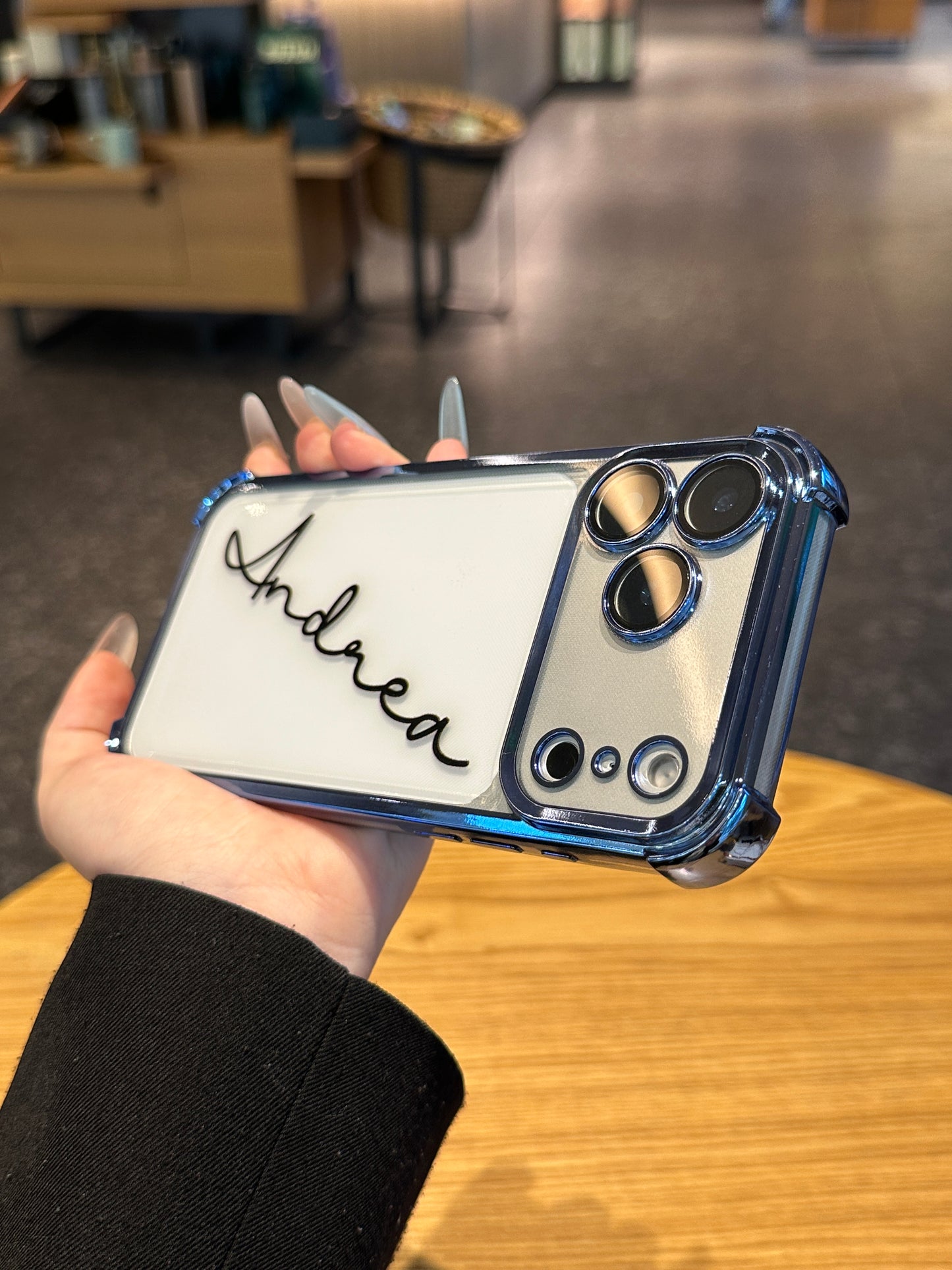 Your Name in Style: Custom Cute Fashion Script Name Clear Phone Case