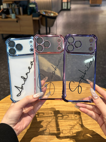 Showcase Your Name in Style: Custom Cute Fashion Script Name Clear Phone Case