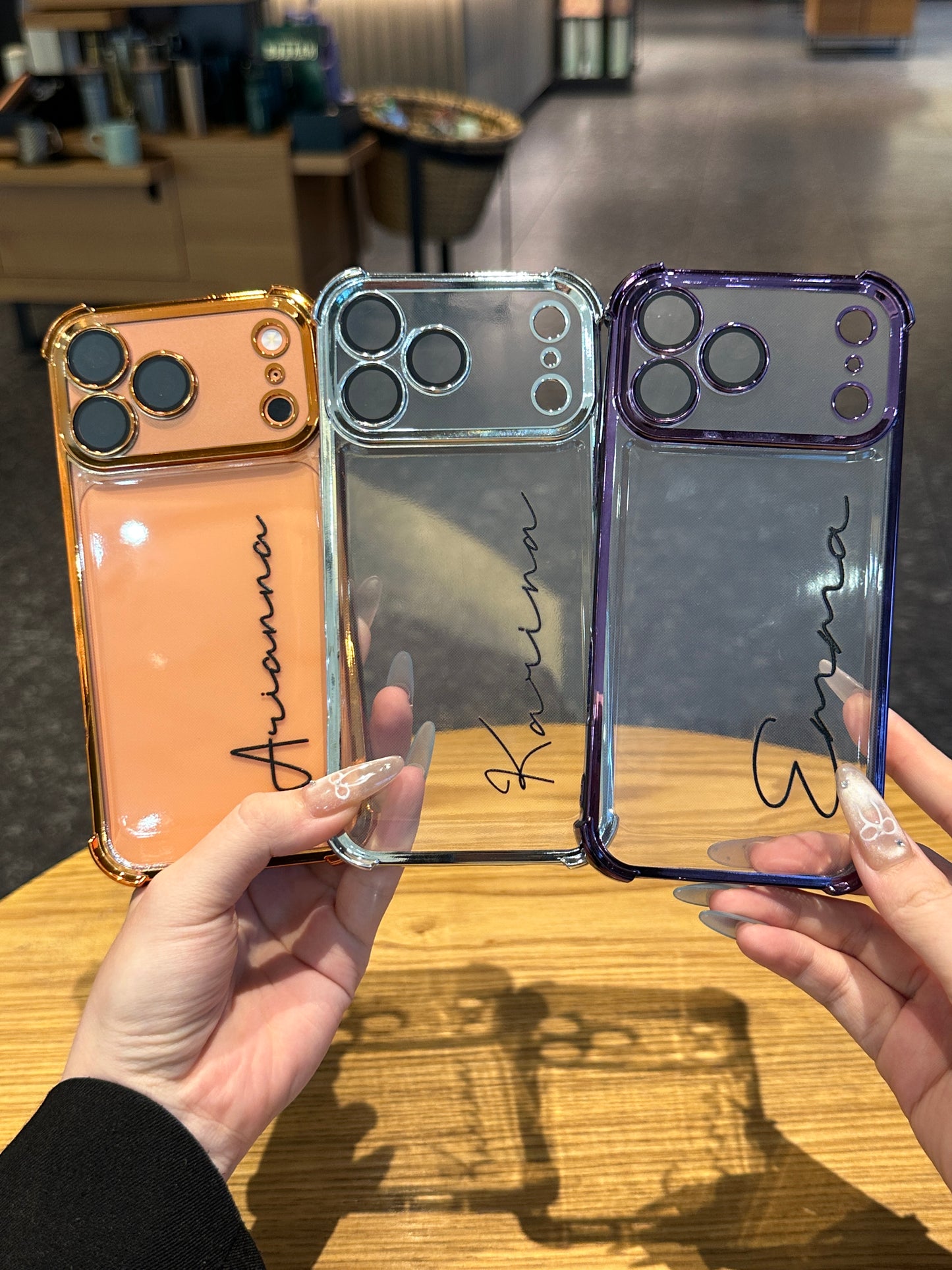 Your Name in Style: Personalized Cute Fashion Script Clear Phone Case