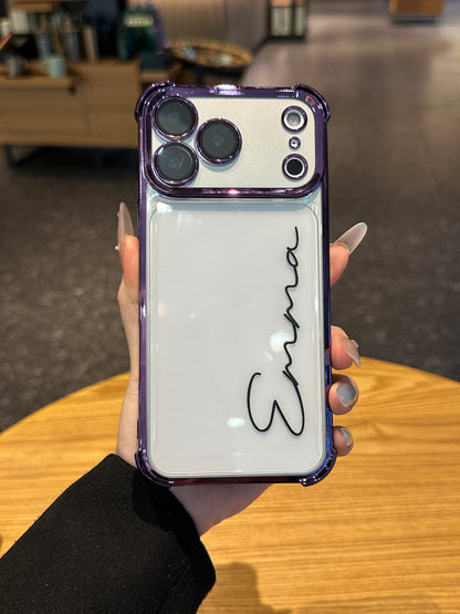 Your Name in Style: Custom Cute Fashion Script Name Clear Phone Case
