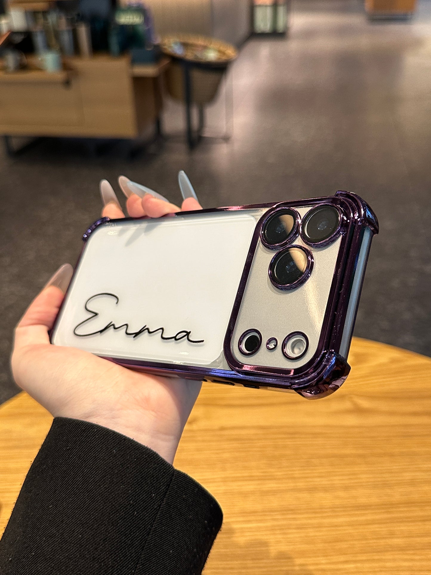 Your Name in Style: Custom Cute Fashion Script Name Clear Phone Case