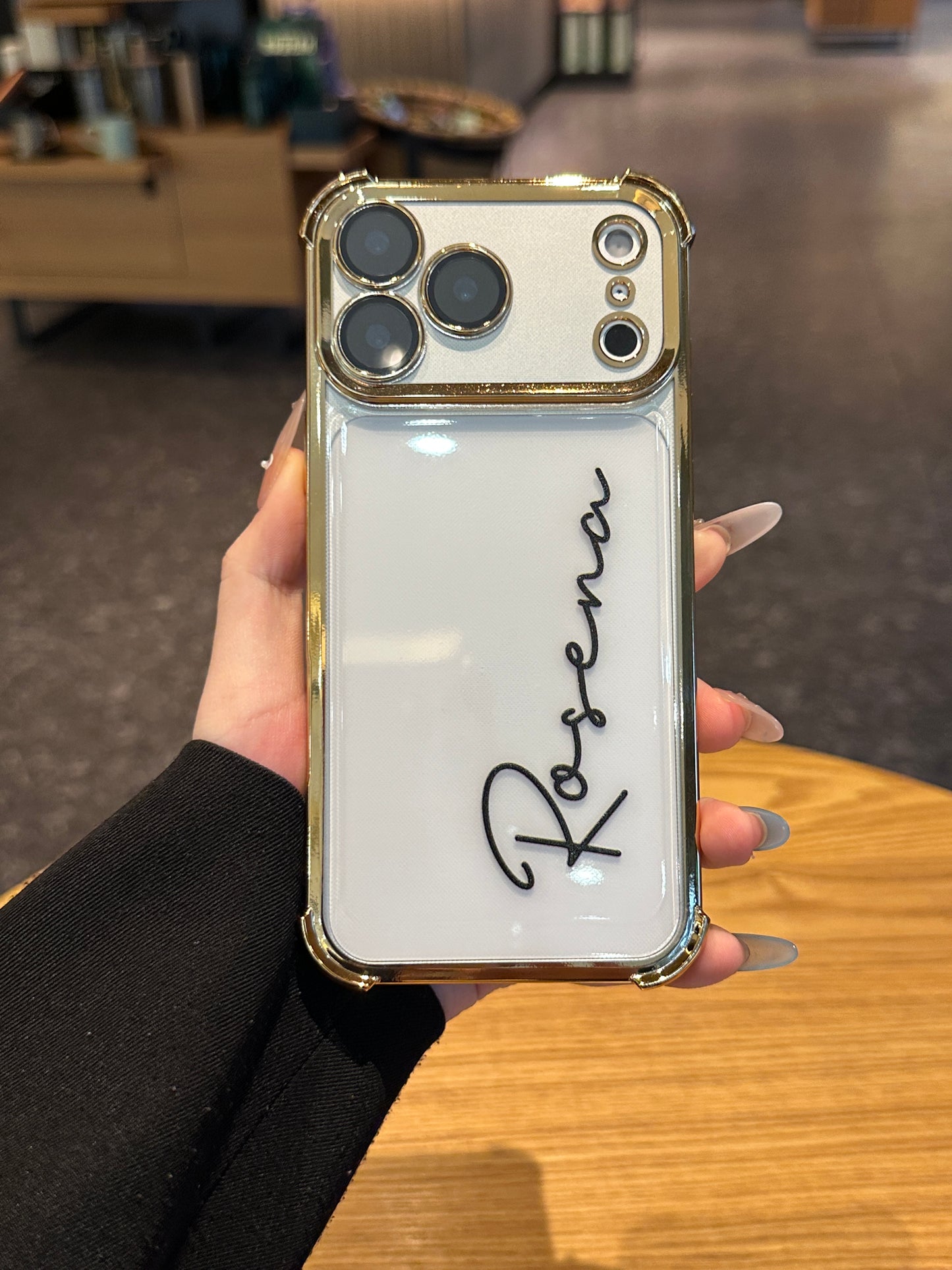 Your Name in Style: Custom Cute Fashion Script Name Clear Phone Case