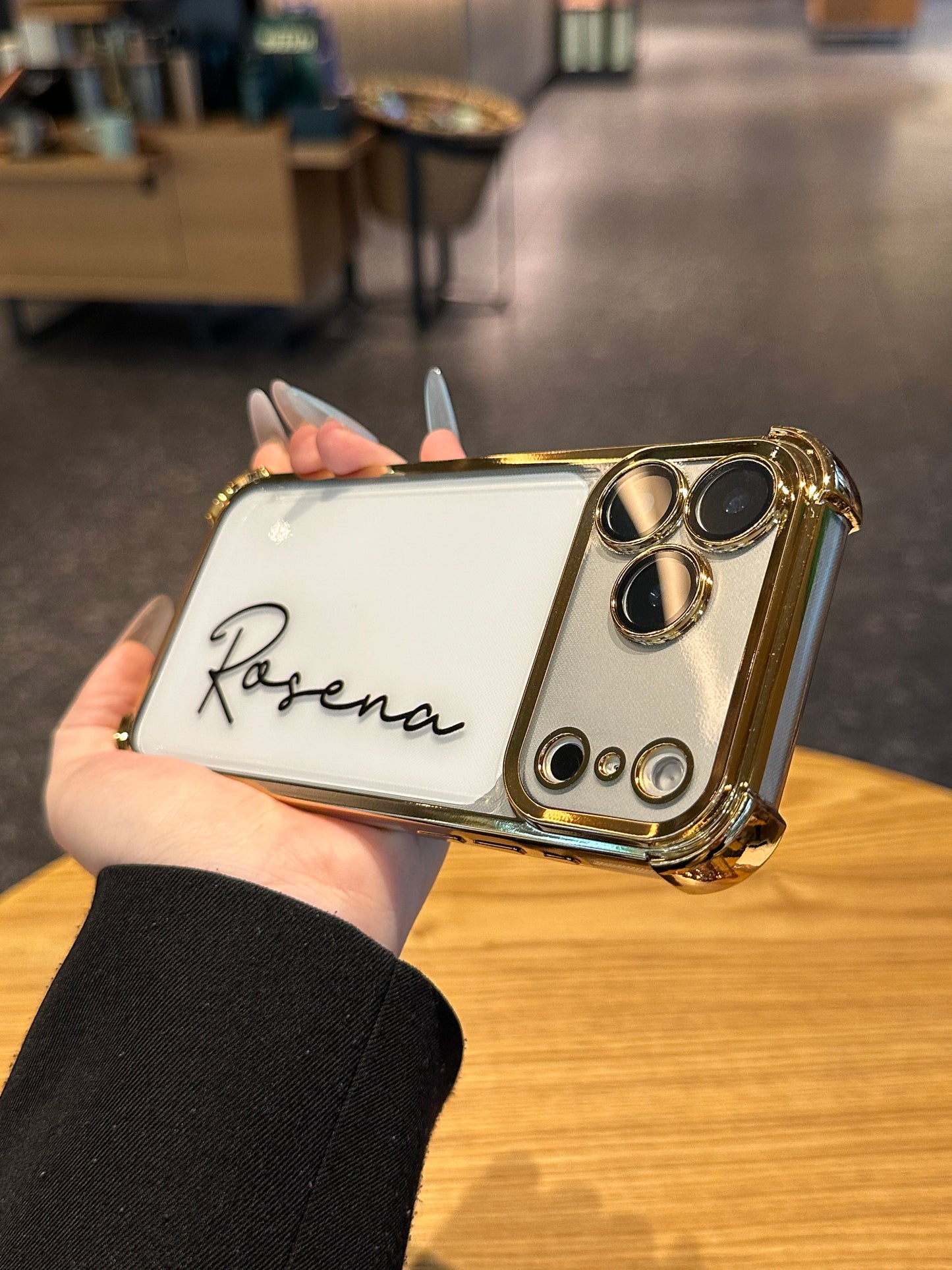 Your Name in Style: Custom Cute Fashion Script Name Clear Phone Case
