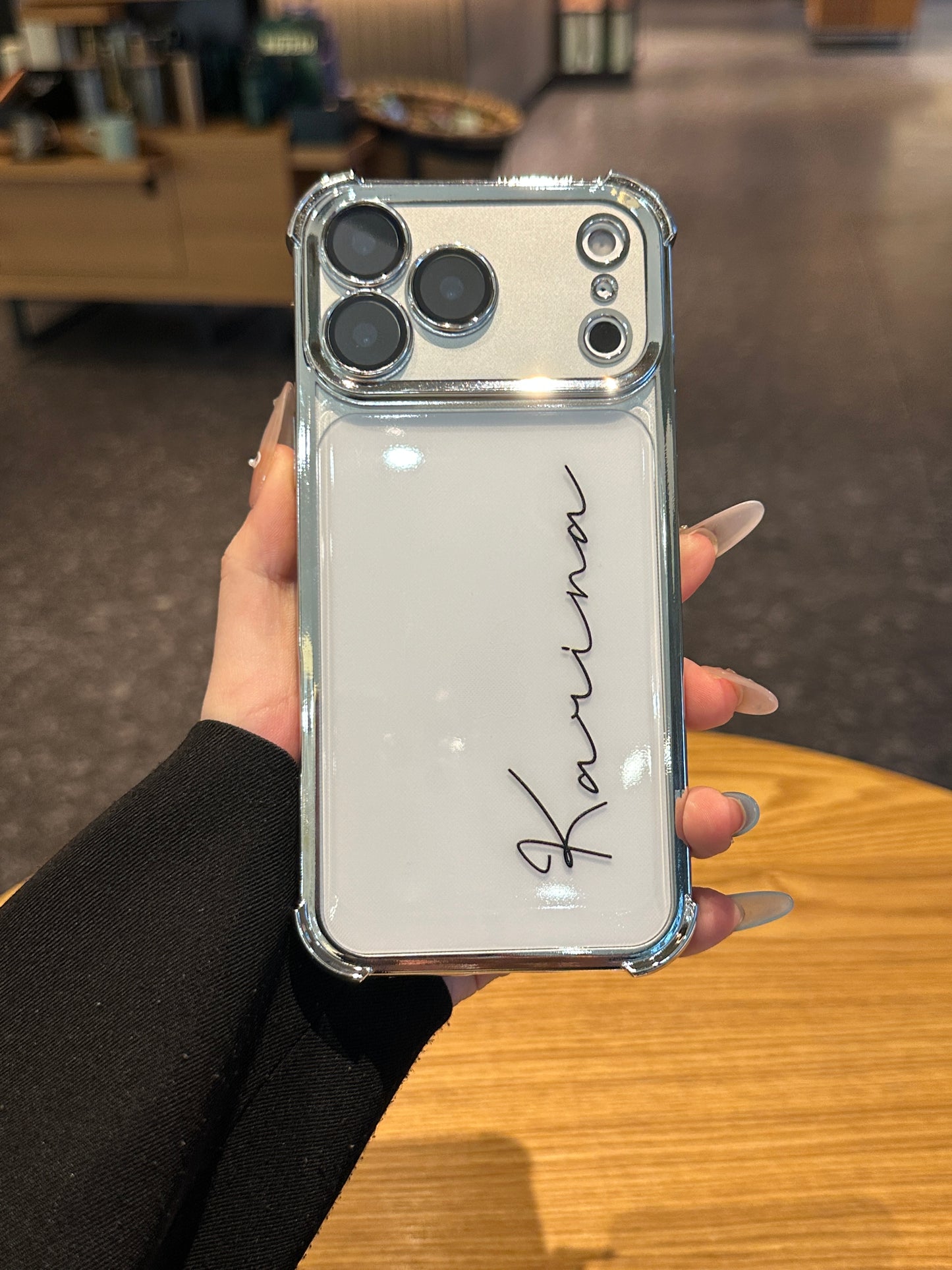 Your Name in Style: Custom Cute Fashion Script Name Clear Phone Case