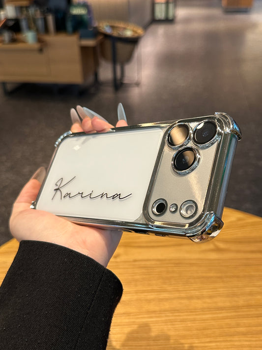 Your Name in Style: Custom Cute Fashion Script Name Clear Phone Case