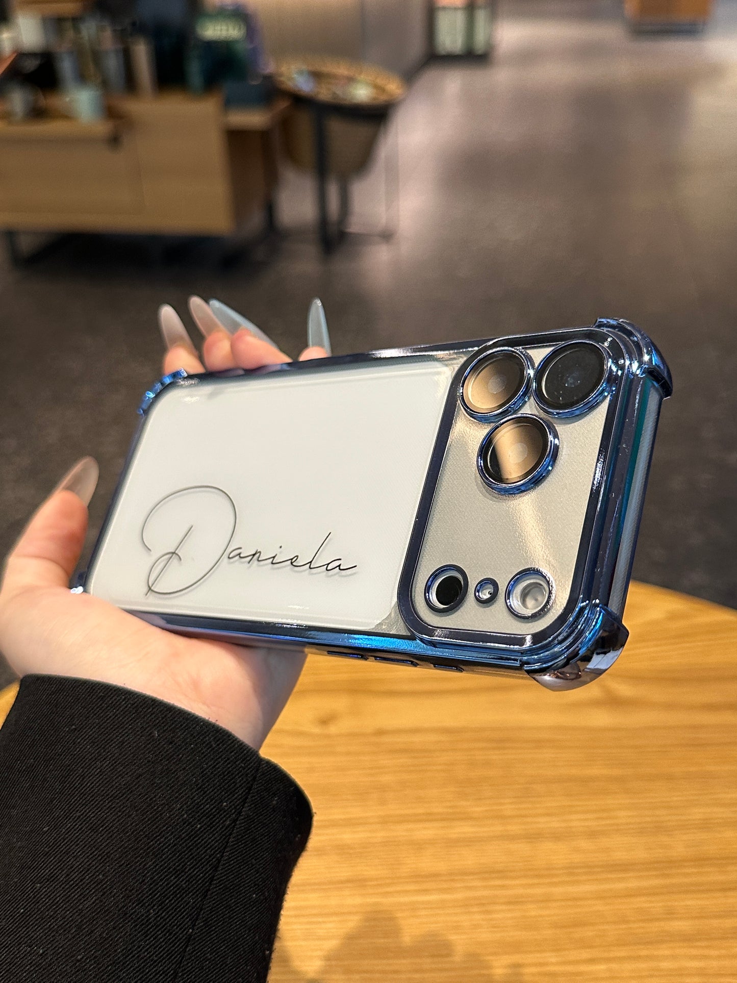 Your Name in Style: Custom Cute Fashion Script Name Clear Phone Case