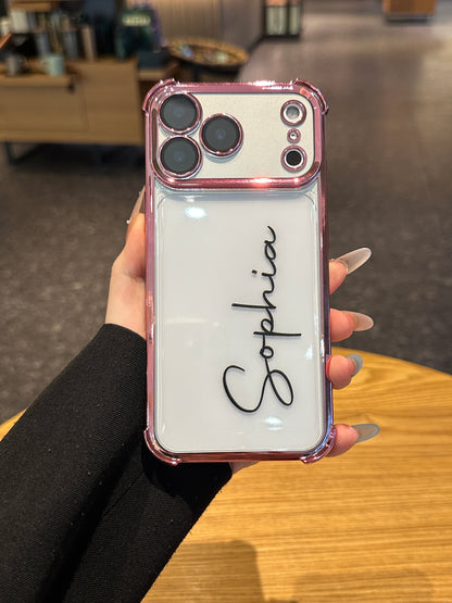 Your Name in Style: Custom Cute Fashion Script Name Clear Phone Case