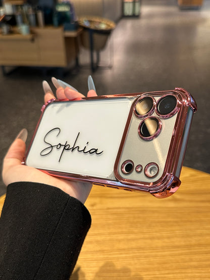 Your Name in Style: Custom Cute Fashion Script Name Clear Phone Case