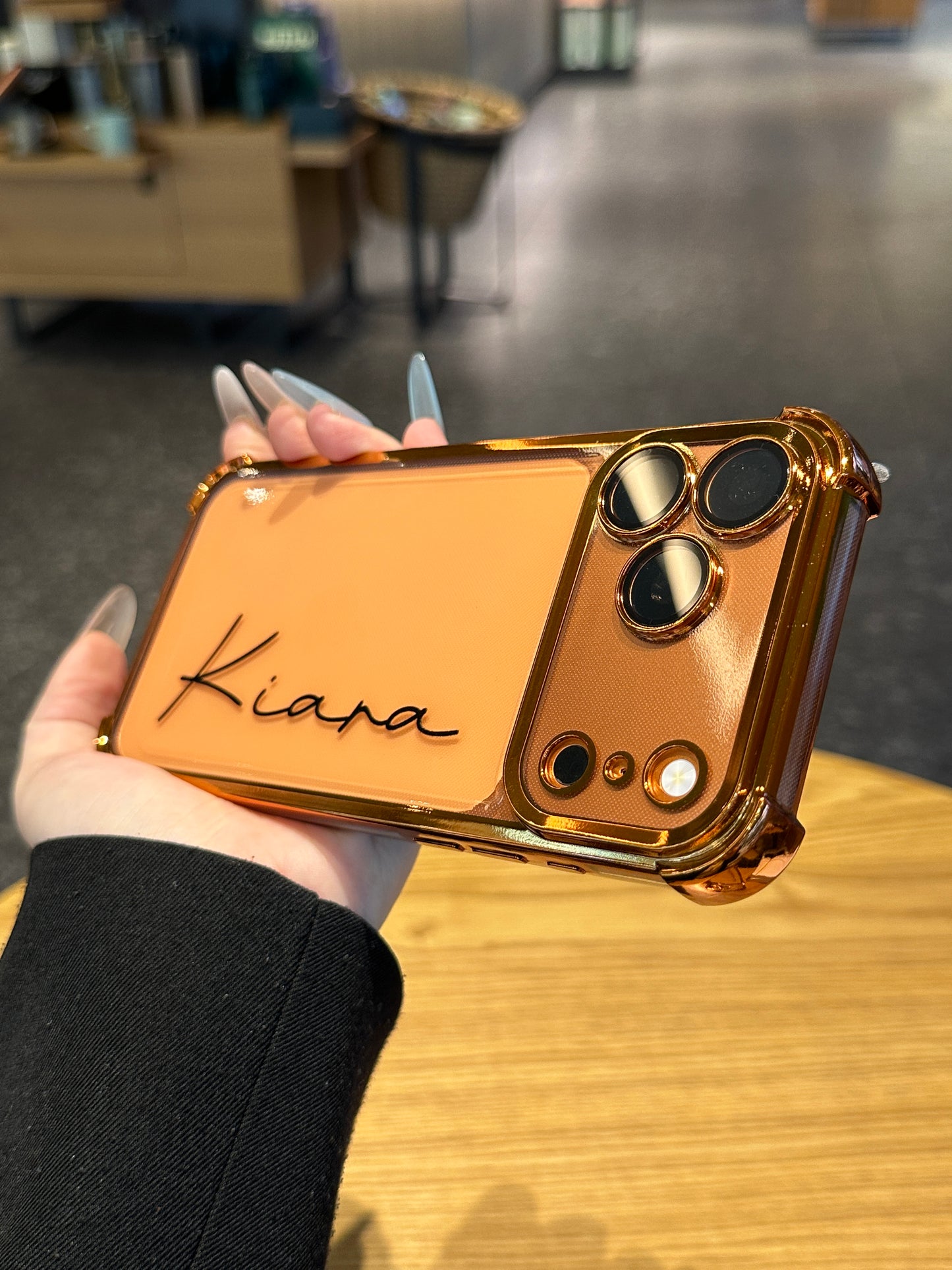 Your Name in Style: Custom Cute Fashion Script Name Clear Phone Case