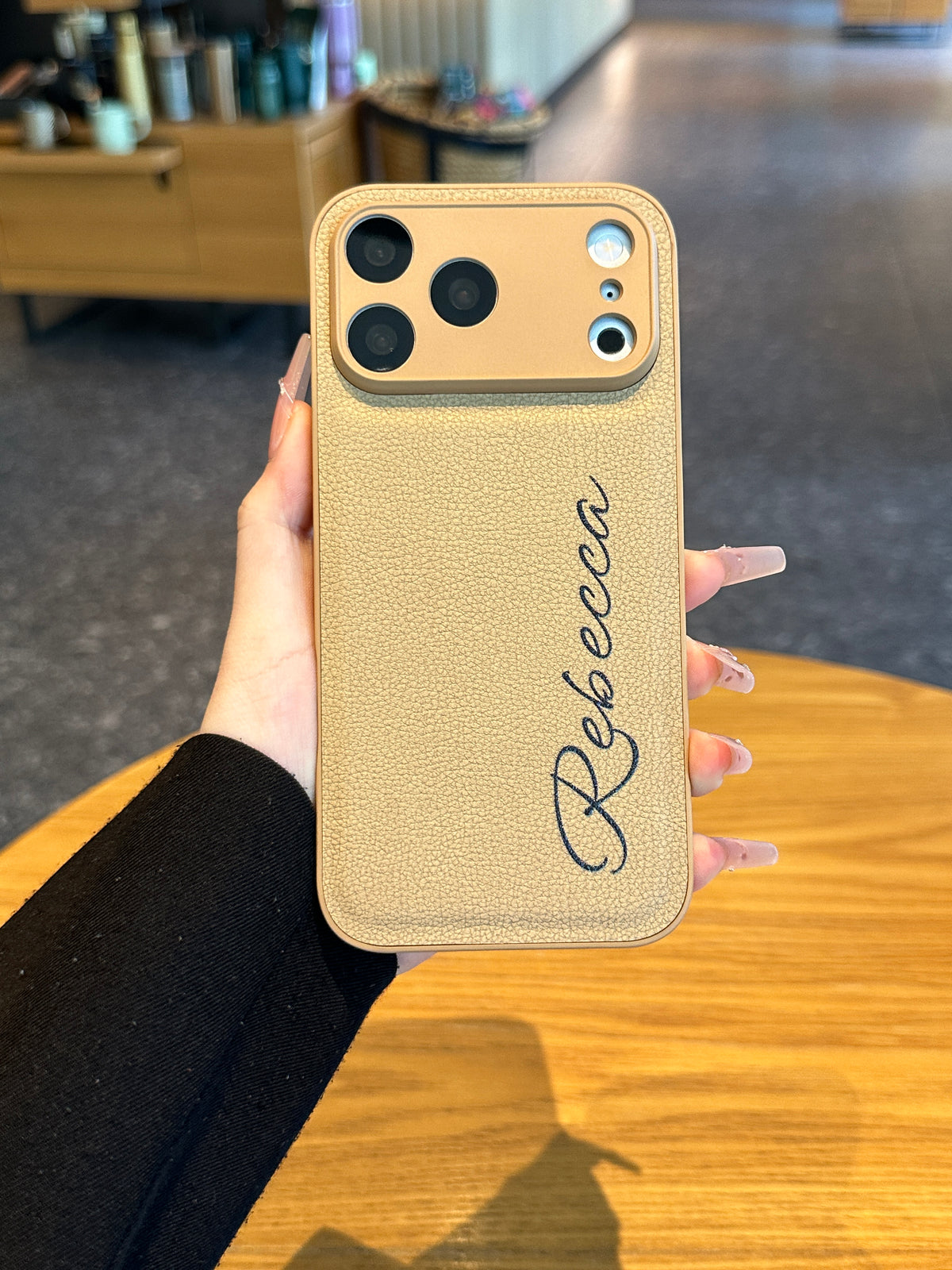 Personalized Script Name Leather Phone Case – Cute Fashion Style Made for You
