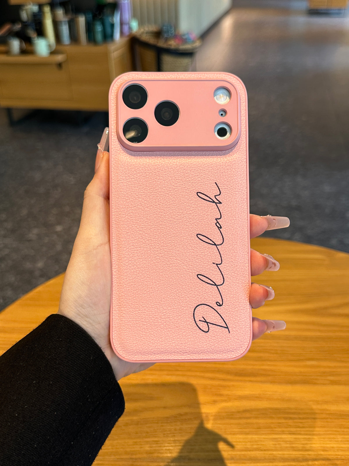 Personalized Script Name Leather Phone Case – Cute Fashion Style Made for You