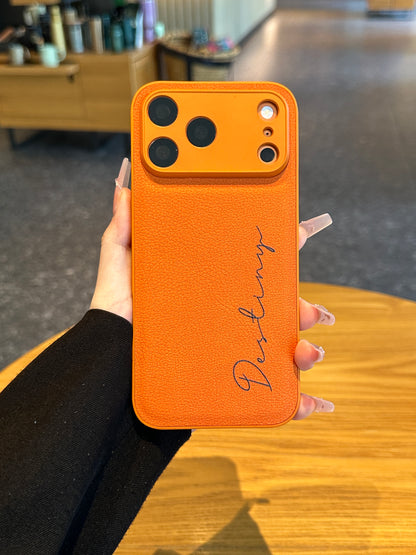 Personalized Script Name Leather Phone Case – Cute Fashion Style Made for You