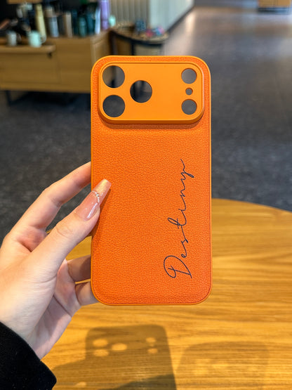 Personalized Script Name Leather Phone Case – Cute Fashion Style Made for You