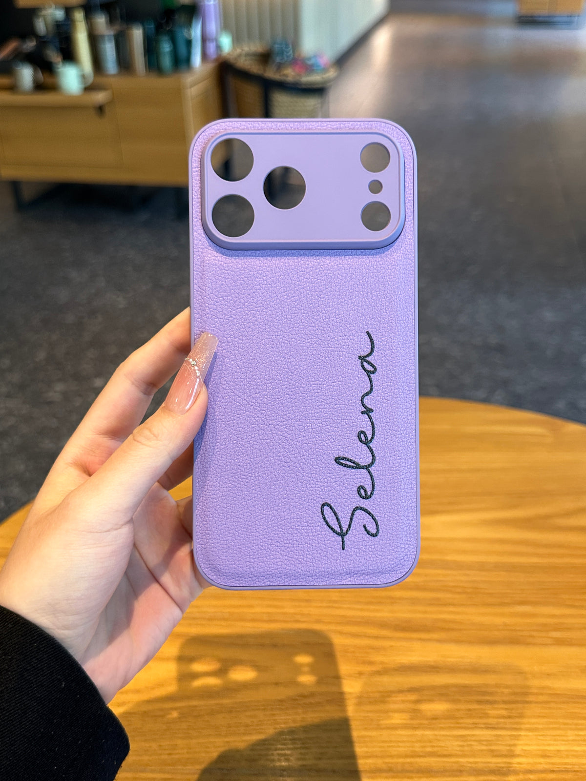 Personalized Script Name Leather Phone Case – Cute Fashion Style Made for You