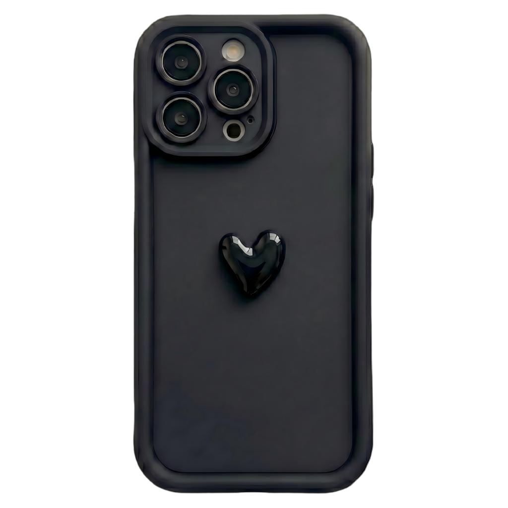 Your Name Signature Series: Fashionable 3D Cute Heart Personalized Phone Case