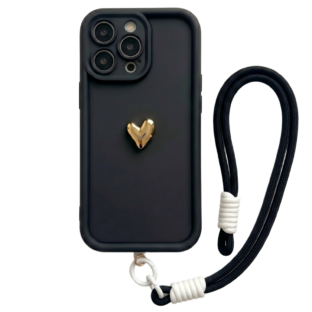 Your Name Signature Series: Fashionable 3D Cute Heart Personalized Phone Case
