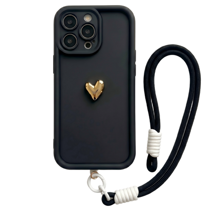 Your Name Signature Series: Fashionable 3D Cute Heart Personalized Phone Case