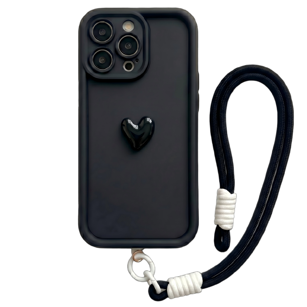 Your Name Signature Series: Fashionable 3D Cute Heart Personalized Phone Case