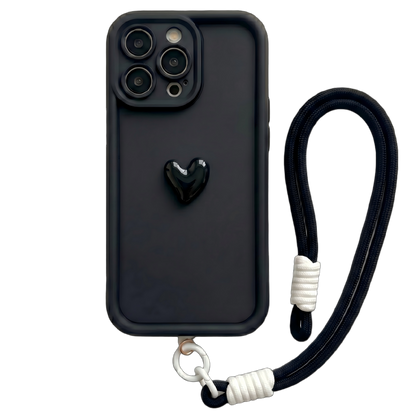 Your Name Signature Series: Fashionable 3D Cute Heart Personalized Phone Case